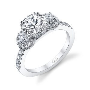 3 Stone Semi Mount Ring