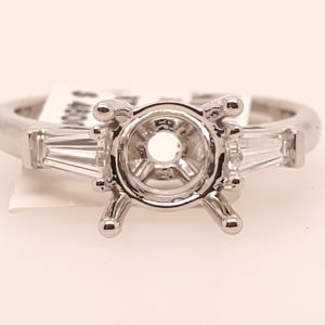White Gold Diamond Semi Mount