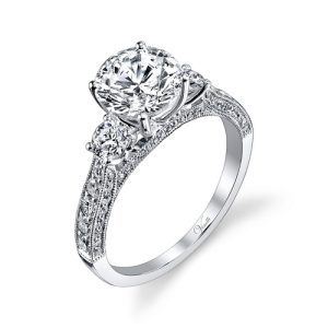 Contemporary Semi Mount Ring