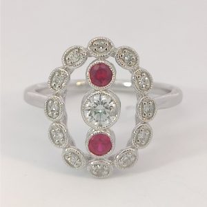 Diamond and Ruby Fashion Ring